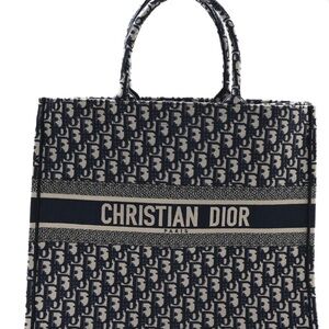Dior Monogram Navy and White Tote